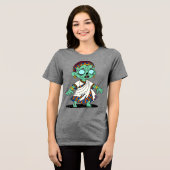 Schattige Congolese zombie Tri-Blend Shirt (Voorkant volledig)