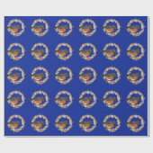 Schattige Connecticut-vogel met Mirabilis Cadeaupapier (Vlak)