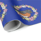 Schattige Connecticut-vogel met Mirabilis Cadeaupapier (Rol Hoek)
