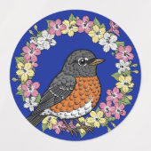 Schattige Connecticut-vogel met Mirabilis Labels (Design 2)