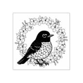 Schattige Connecticut-vogel met Mirabilis Rubberstempel (Afrduk)