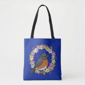 Schattige Connecticut-vogel met Mirabilis Tote Bag (Voorkant)