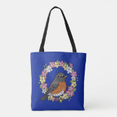 Schattige Connecticut-vogel met Mirabilis Tote Bag (Achterkant)