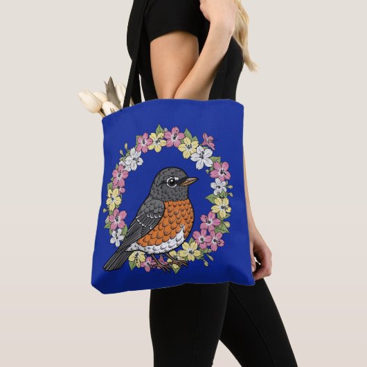 Schattige Connecticut-vogel met Mirabilis Tote Bag (Dichtbij)