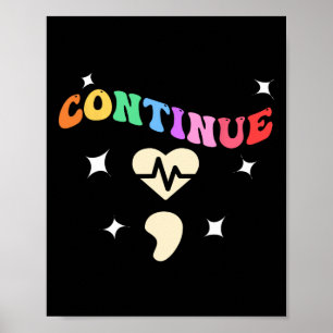 Schattige Continue; Semicolon voor zelfmoordpreven Poster