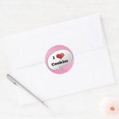 Schattige cookie ballon ronde sticker (Envelop)