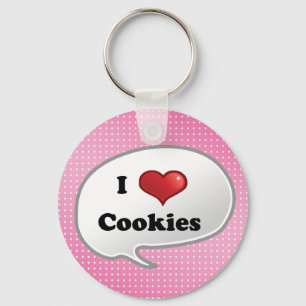 Schattige cookie ballon sleutelhanger