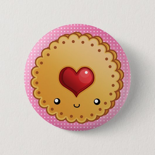Schattige cookie ronde button 5,7 cm (Voorkant)