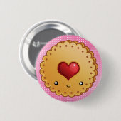 Schattige cookie ronde button 5,7 cm (Voorkant /achterkant)