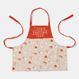 Schattige Cookie Tasting Crew Kerstpatroon Schort