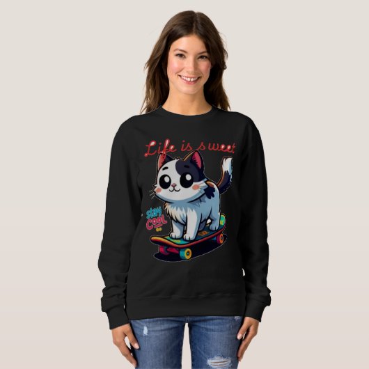 Schattige Cool Cat T-shirt (Voorkant volledig)