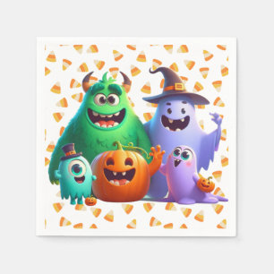 Schattige & cool, Halloween monsters Servet