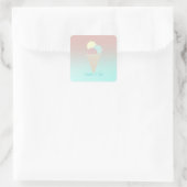 Schattige cool-ijsklok-cons - Personeel Vierkante Sticker (Tas)