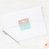 Schattige cool-ijsklok-cons - Personeel Vierkante Sticker (Envelop)