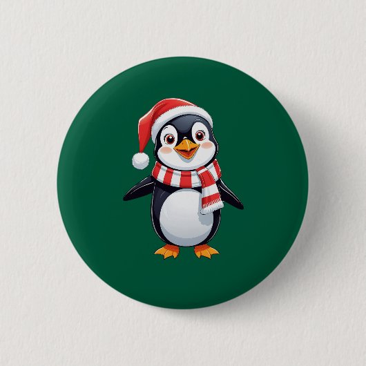 Schattige Cool Leuk Grappig Groene Kerstman Ronde Button 5,7 Cm (Voorkant)