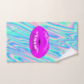 Schattige Cool Trendy Lips, holografisch Bad Handdoek (Handdoek)