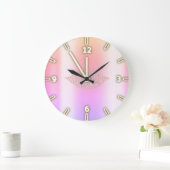 Schattige Cool Trendy Ombre Diamonds Lips Grote Klok (Huis)