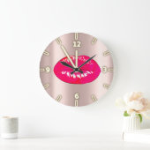 Schattige Cool Trendy Roos Gold Lips Grote Klok (Huis)