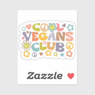 Schattige Cool Vegans Club, Retro  Sticker