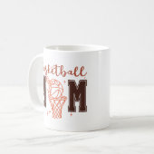 Schattige Coquette Basketbal Moeder Koffiemok (Voorkant links)