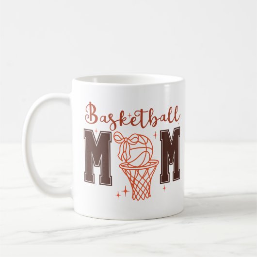 Schattige Coquette Basketbal Moeder Koffiemok (Links)
