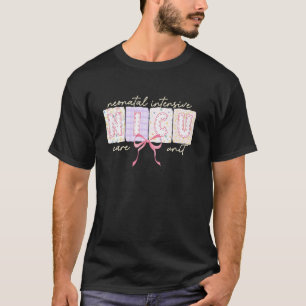 Schattige Coquette Boog Lente NICU Verpleegster T-shirt