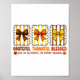 Schattige Coquette Christelijke Herfst Boog Dankba Poster