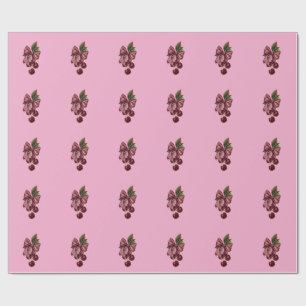 Schattige Coquette Kers Lint Roze Esthetiek Cadeaupapier