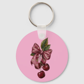 Schattige Coquette Kersslinger Roze Esthetiek Sleutelhanger