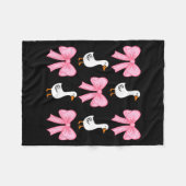 Schattige Coquette Lint Gans Eend Herfst Halloween Fleece Deken (Voorkant (Horizontaal))