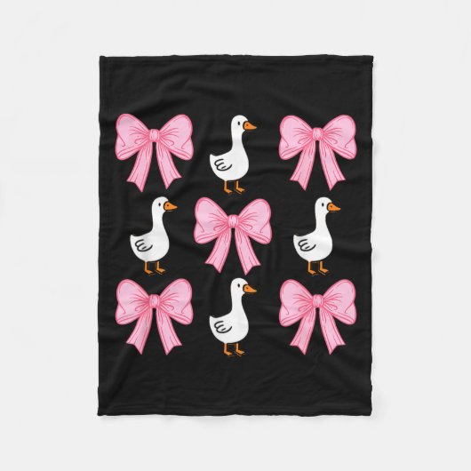 Schattige Coquette Lint Gans Eend Herfst Halloween Fleece Deken (Voorkant)