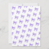 Schattige Coquette Paarse Strik Sweet 16  Kaart (Achterkant)