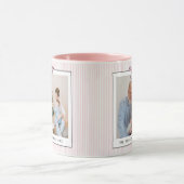 Schattige Coquette Roze Strik Foto Kerst Mok (Midden)
