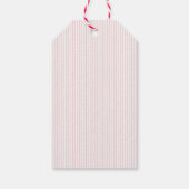 Schattige Coquette Roze Strik Vrolijk Kerstfeest Cadeaulabel (Achterkant)