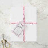 Schattige Coquette Roze Strik Vrolijk Kerstfeest Cadeaulabel (Met Touw)