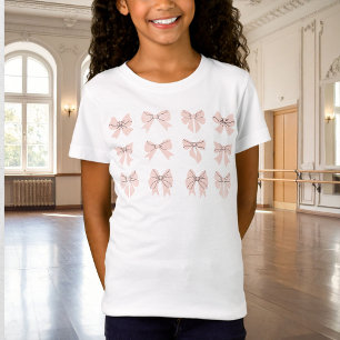 Schattige Coquette Strik Roze Blos T-shirt
