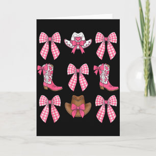 Schattige Coquette Strik Roze Cowgirl Laarzen En H Kaart