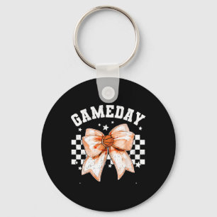 Schattige Coquette Strik Skelet Retro Speldag Vrou Sleutelhanger
