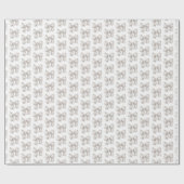 Schattige Coquette Witte Boog Patroon Cadeaupapier (Vlak)