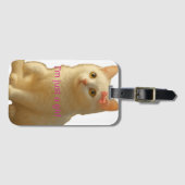 Schattige Coquette Witte Kat "Ik Ben Toch Gewoon E Bagagelabel (Voorkant (horizontaal))