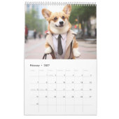 Schattige Corgi. 2024 Kalender (Feb 2027)