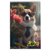 Schattige Corgi. 2024 Kalender (Hoes)