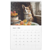 Schattige Corgi. 2024 Kalender (Mar 2026)