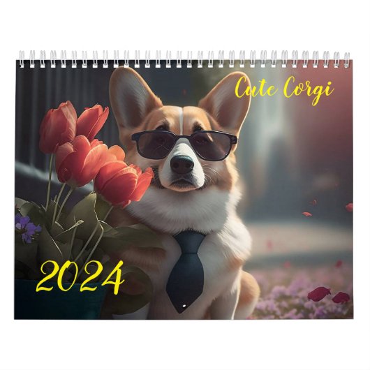 Schattige Corgi. 2024 Kalender (Hoes)