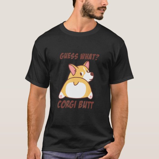Schattige Corgi Achterkant T-shirt (Voorkant)