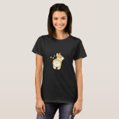Schattige Corgi Achterste Hond T-shirt (Voorkant volledig)