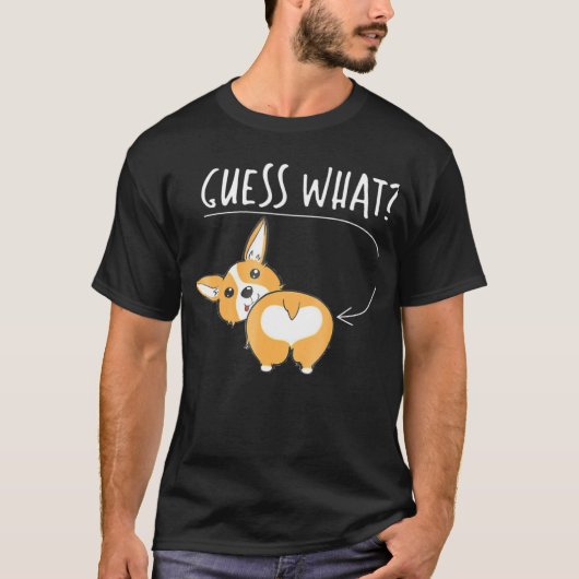 Schattige Corgi Butt raad welk T-shirt (Voorkant)