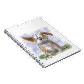 Schattige Corgi Cartoon Notitieboek (Rechterzijde)