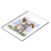 Schattige Corgi Cartoon Notitieboek (Linkerzijde)