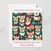Schattige Corgi Christmas Briefkaart (Voorkant / Achterkant)